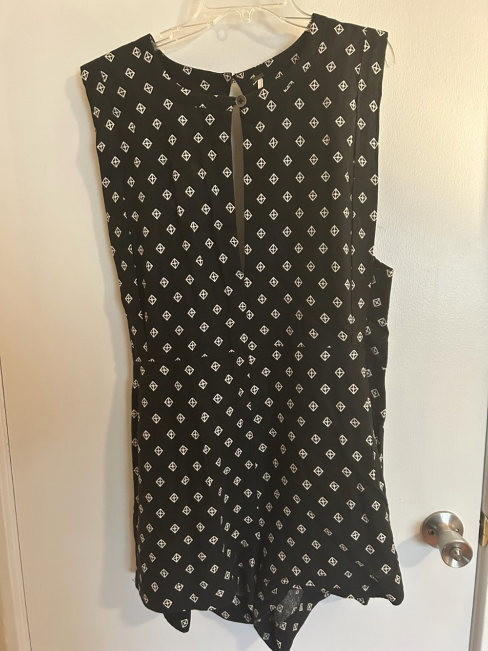 Free People Romper with White Diamond Print